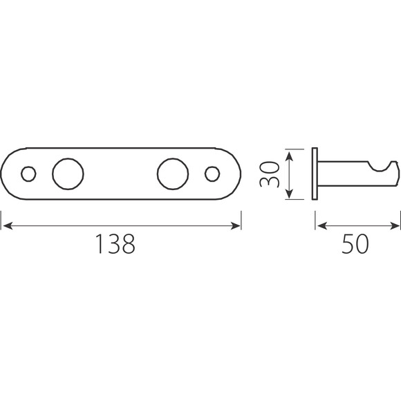 Гачок для ванної Ferro Grace Chrome AC06 (подвійний), фото , изображение 2