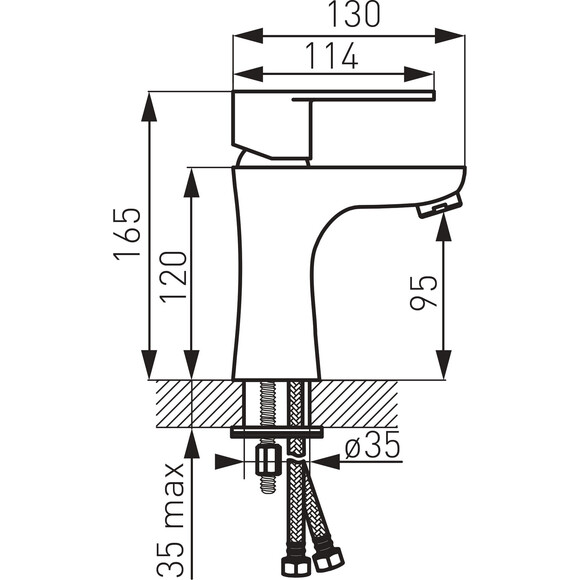 Смеситель для умывальника Ferro Algeo Black Matt BAG2BL (черный матовый), фото 5