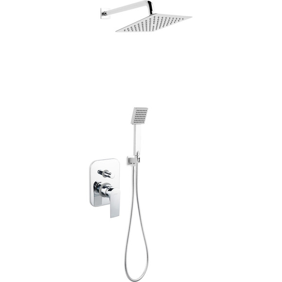 Душевая система Ferro Algeo Square Chrome BAQ7P-SET1-S (скрытого монтажа), фото 