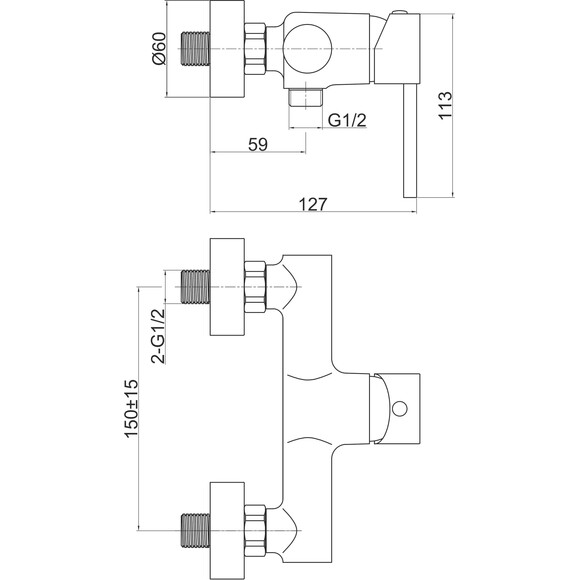Змішувач для душу Ferro Fiesta Chrome BFI7, фото , изображение 7