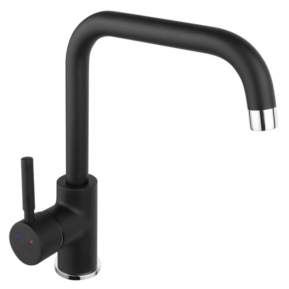 Змішувач для кухні Ferro Ratio Black Matt BTI4BL (чорний матовий), Колір виробника: чорний матовий, фото 