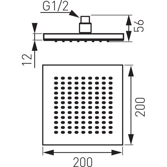 Верхний душ Ferro Squerto DSN02, фото 3