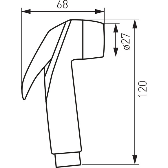 Гигиенический душ Ferro Presso Chrome N100B (с держателем и шлангом), фото 4