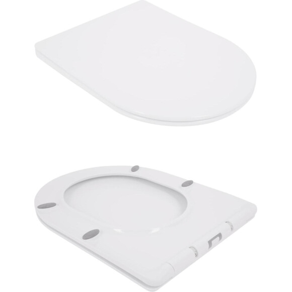 Безобідковий підвісний унітаз Qtap Jay QT07335176W (з сидінням), фото , изображение 12
