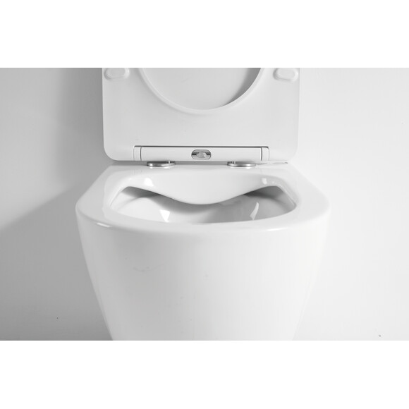 Безободковый подвесной унитаз Imprese Blatna N Rimless White Glossy c06801303 (с сиденьем), фото 2
