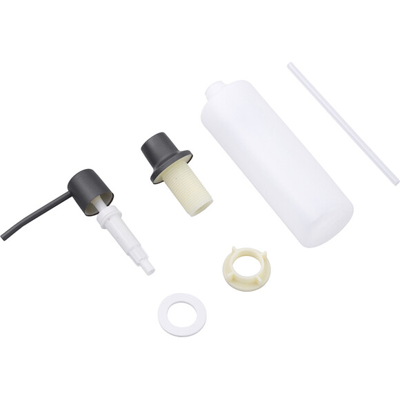 Кухонная мойка со смесителем и краном Kroner KRP Schwarze Graphite Schwarze-SET7545NBPVD (75x46 см, 3.0/0.8 мм, с доской, двумя коландероми, ополаскивателем для стаканов, дозатором и сифоном), фото 13