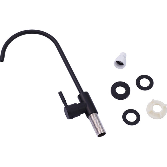 Кухонная мойка со смесителем и краном Kroner KRP Schwarze Graphite Schwarze-SET7545NBPVD (75x46 см, 3.0/0.8 мм, с доской, двумя коландероми, ополаскивателем для стаканов, дозатором и сифоном), фото 14