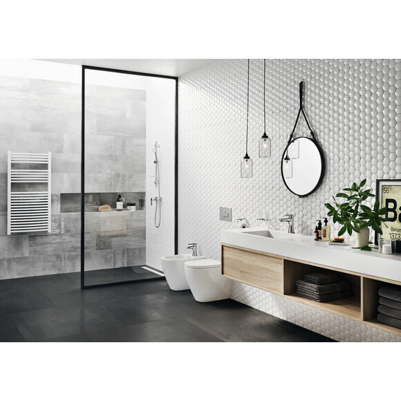 Смеситель скрытого монтажа для ванны Ferro Algeo Square Chrome BAQ7P (внутренняя часть в комплекте), фото 2