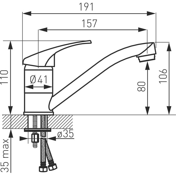 Смеситель для раковины Ferro Basic BBC2A, фото 3