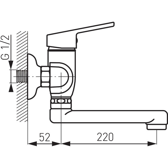 Смеситель для кухни Ferro Smile Chrome BSM5 (настенный), фото 4