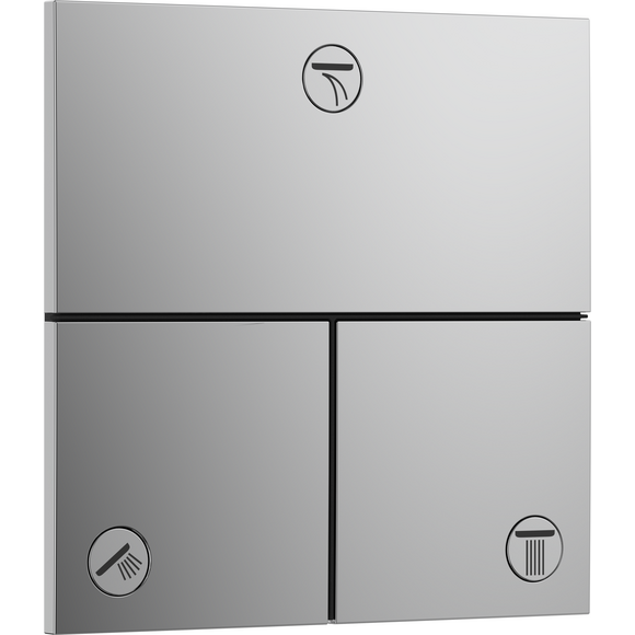 Перемикач на 3 споживачі Hansgrohe ShowerSelect Comfort E Chrome 15573000 (хром), Колір виробника: хром, фото 