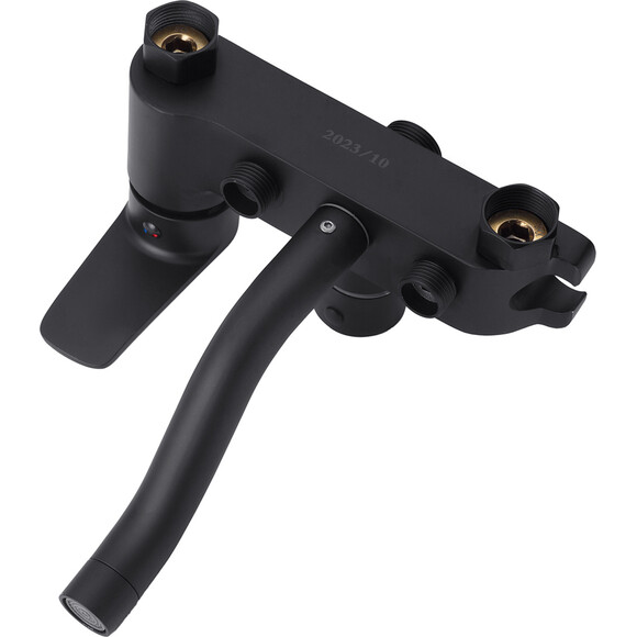 Душевая система Agua Acero Avion 06426NM (Acero-06426NM, черная матовая, с изливом и гигиеническим душем), фото 4