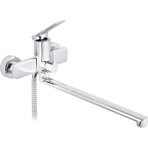 Смеситель для ванны Kroner KRP Makon Chrome KRP Makon-C070 (хром, с лейкой и шлангом), Цвет производителя: хром, фото 2