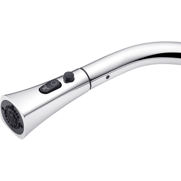 Змішувач для кухні Kroner KRP Makon Chrome KRP Makon-C030-T (хром, з висувною лійкою), Колір виробника: хром, фото , изображение 4