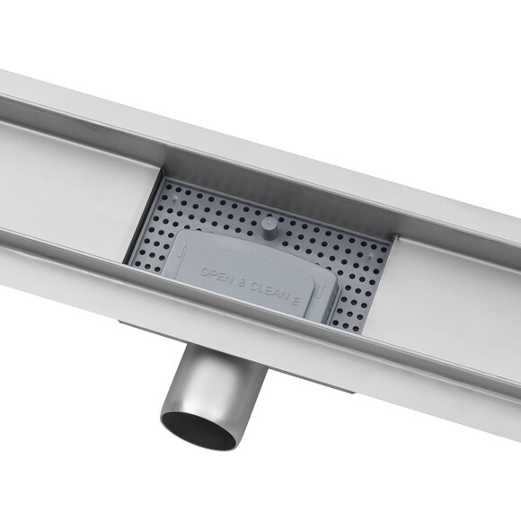 Душовий трап Kroner KRP Eifel L80 Linien Eifel-L80Linien (80 см, нержавійка), Колір виробника: нержавіюча сталь, Доступні розміри: 80, фото , изображение 2