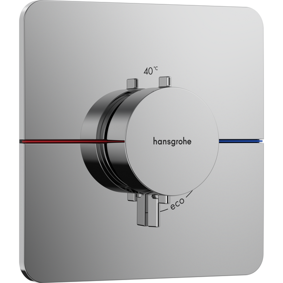 Внешняя часть смесителя скрытого монтажа с термостатом для душа Hansgrohe ShowerSelect Q Chrome 15588000 (хром), Цвет производителя: хром, фото 