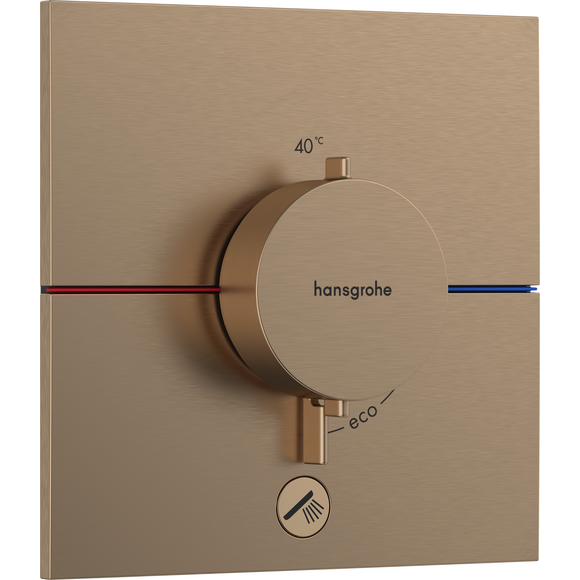 Внешняя часть смесителя скрытого монтажа с термостатом для душа Hansgrohe ShowerSelect Comfort E Brushed Bronze 15575140 (брашированная бронза), Цвет производителя: брашированная бронза, фото 
