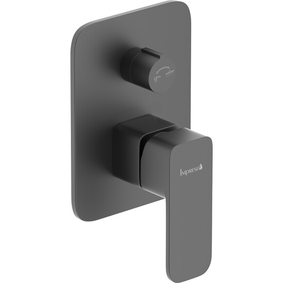 Душова система Imprese Bilovec Black Matt t03000910SQС (чорна матова, прихованого монтажу), Колір виробника: чорний матовий, фото , изображение 2