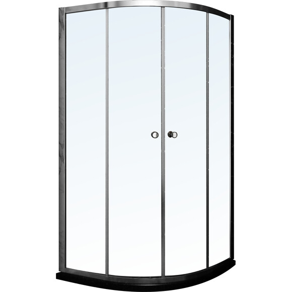 Душевая кабина RJ Chrome K1900T-1004 (90x90 см, стекло прозрачное, профиль хром), Доступные размеры: 90 x 90, Цвет производителя: хром, фото 