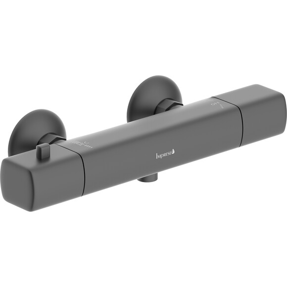 Змішувач для душу із термостатом Imprese Bilovec Black Matt f03300910AA (чорний матовий), Колір виробника: чорний матовий, фото 
