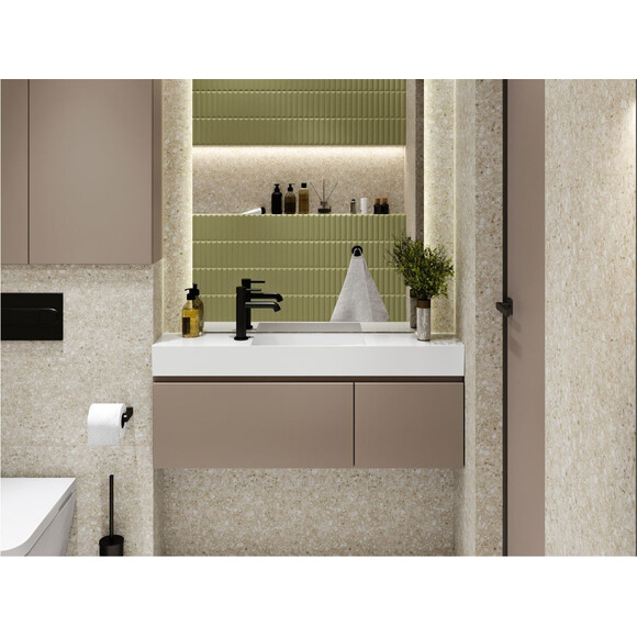 Умивальник-стільниця Miraggio Toni 1050 Miramarble 8814593 (105x22 см, з крилом), Доступні розміри: 105 x 22, Технологія виробництва: Miramarble, фото , изображение 4