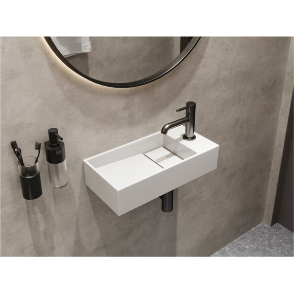 Умивальник Miraggio Toni 450 L Miramarble 8814207 (45x22 см), Доступні розміри: 45 x 22 L, Технологія виробництва: Miramarble, фото , изображение 4