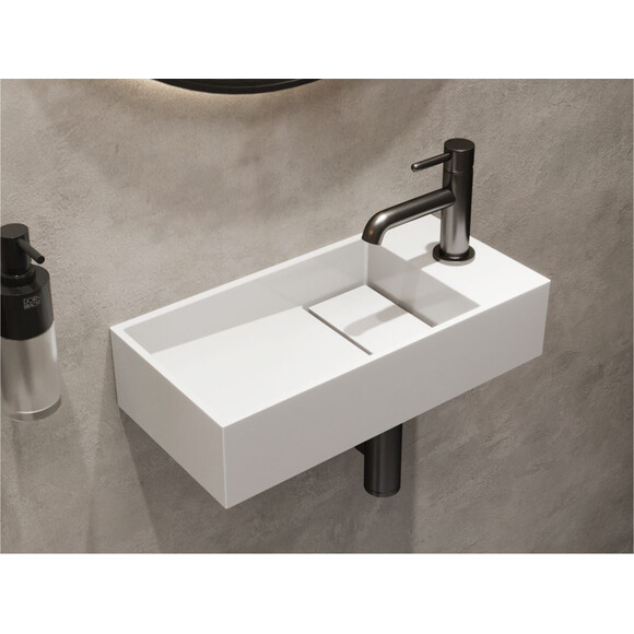 Умивальник Miraggio Toni 450 L Miramarble 8814207 (45x22 см), Доступні розміри: 45 x 22 L, Технологія виробництва: Miramarble, фото , изображение 2