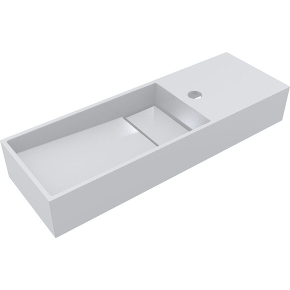 Умывальник Miraggio Toni 650 L Miramarble 8814235 (65x22 см, с крылом), Доступные размеры: 65 x 22 L, Технология производства: Miramarble, фото 