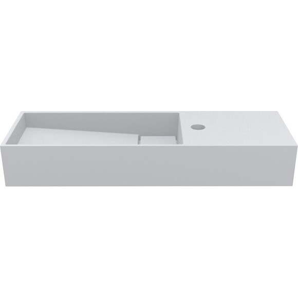 Умывальник Miraggio Toni 650 L Mirasoft 8814237 (65x22 см, белый матовый, с крылом), Доступные размеры: 65 x 22 L, Технология производства: Mirasoft Technology, фото 2