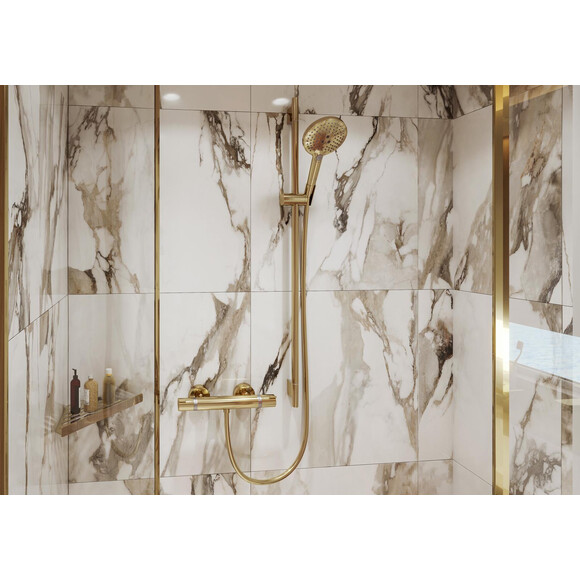 Лейка для душа Hansgrohe Raindance Select S 120 Polished Gold Optic 26530990 (полированная золотая, трехрежимная), Цвет производителя: полированное золото, фото 2