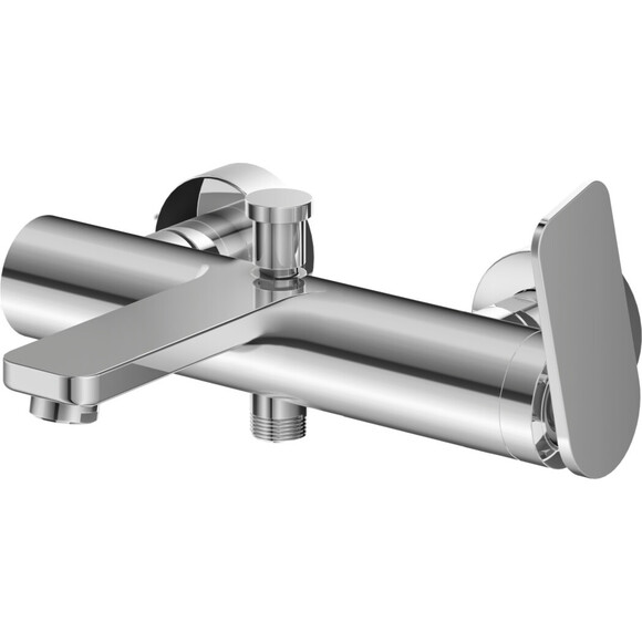 Змішувач для ванни Kohlman Wexpo Chrome KPL-QW110W (з лійкою та шлангом), фото , изображение 2