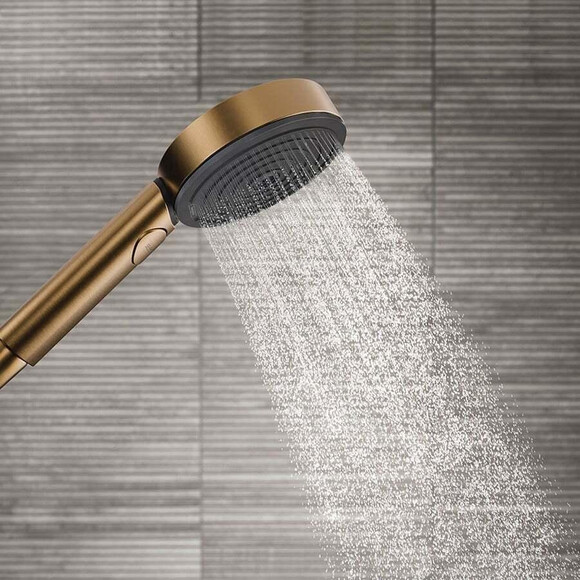 Душевая система с термостатом Hansgrohe Pulsify Showerpipe 260 2jet EcoSmart Polished Bronze 24241140 (шлифованная бронза, с полочкой), Цвет производителя: брашированная бронза, фото 8