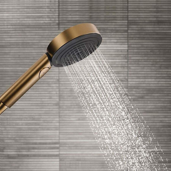 Душевая система с термостатом Hansgrohe Pulsify Showerpipe 260 2jet EcoSmart Polished Bronze 24241140 (шлифованная бронза, с полочкой), Цвет производителя: брашированная бронза, фото 9