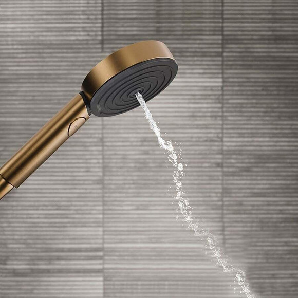 Душевая система с термостатом Hansgrohe Pulsify Showerpipe 260 2jet EcoSmart Polished Bronze 24241140 (шлифованная бронза, с полочкой), Цвет производителя: брашированная бронза, фото 10