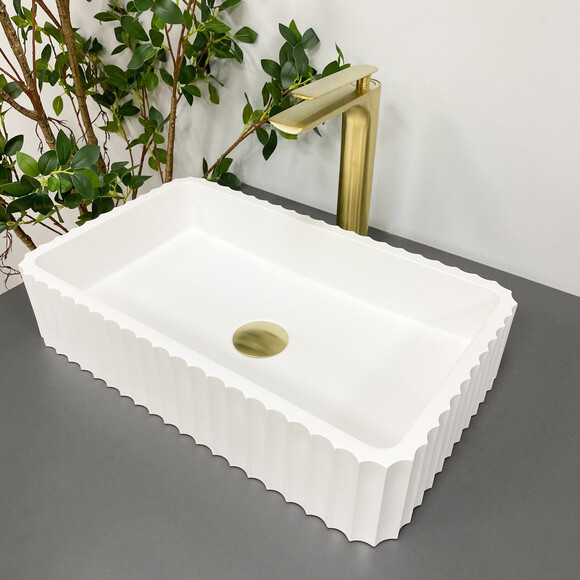 Умывальник VBI Florentia White Matt VBI-015000 (49x30 см, белый матовый), Цвет производителя: белый матовый, фото 