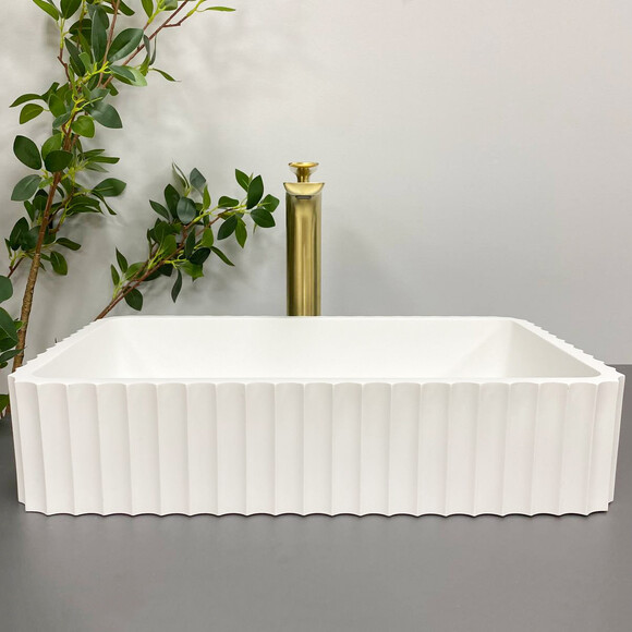 Умывальник VBI Florentia White Matt VBI-015000 (49x30 см, белый матовый), Цвет производителя: белый матовый, фото 3