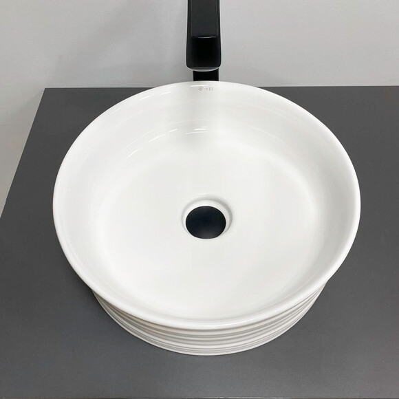 Умивальник VBI Larino White Glossy VBI-012621 (41 см, білий глянсовий, чаша), фото , изображение 2