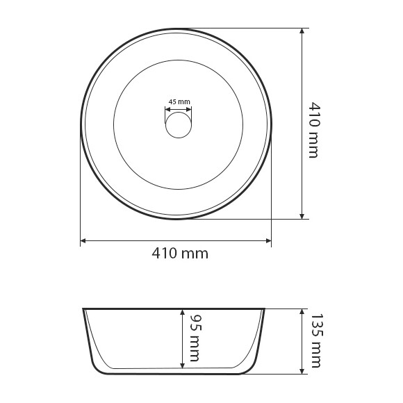 Умивальник VBI Larino White Glossy VBI-012621 (41 см, білий глянсовий, чаша), фото , изображение 5
