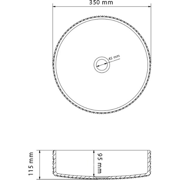 Умивальник VBI Sepino Transparent VBI-016300 (35 см, прозорий), Доступні розміри: 35 x 35, Колір виробника: прозорий, фото , изображение 4