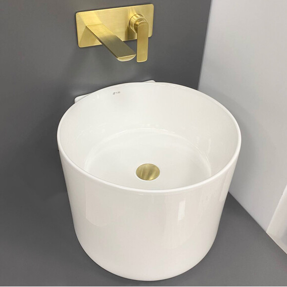 Умывальник VBI Levanto White Glossy VBI-016600 (45 см, белый глянцевый, чаша), фото 