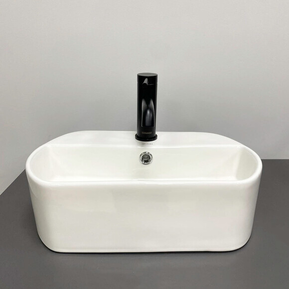 Умивальник VBI Severini White Glossy VBI-015508 (45x30 см, білий глянсовий), фото , изображение 2