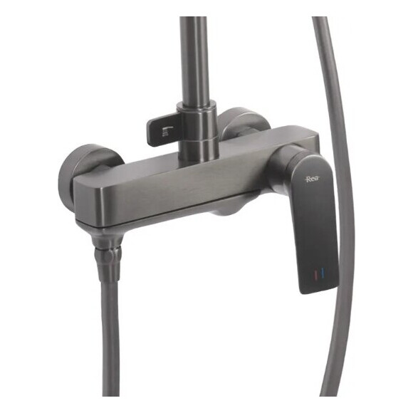 Душова система Rea Avalon Tytan Graphite REA-P2401 (графітова, з виливом), фото , изображение 3