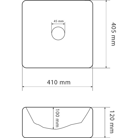 Умывальник VBI Troia White Glossy VBI-016400 (41x40 см, белый глянцевый), Доступные размеры: 41 x 40, Цвет производителя: белый глянец, фото 4