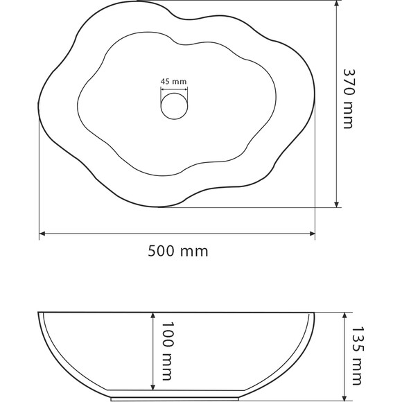 Умивальник VBI Faleria Carrara Glossy VBI-016700 (50x37 см, мармур глянсовий, чаша), фото , изображение 4