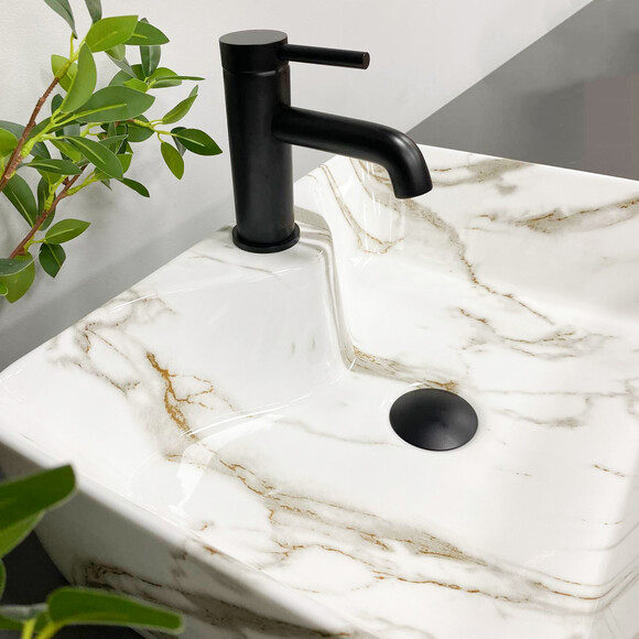 Умывальник VBI Forli Marmo Glossy VBI-011105 (48x38 см, мрамор глянцевый), Доступные размеры: 48 x 38, Цвет производителя: мрамор глянцевый, фото 4