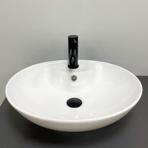Умивальник VBI Carovilli S White Glossy VBI-015507 (51x41 см, білий глянсовий), Доступні розміри: 51 x 41, Колір виробника: білий глянець, фото , изображение 3