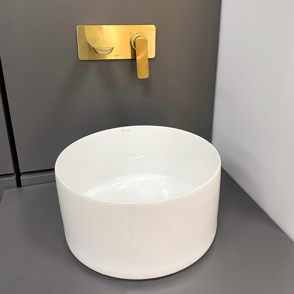 Умывальник VBI Farini White Glossy VBI-016605 (36 см, белый глянцевый, чаша), фото 3