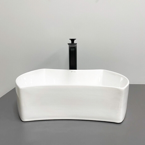 Умивальник VBI Talone White Glossy VBI-017400 (44x34 см, білий глянсовий, чаша), фото , изображение 4