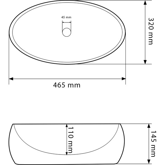 Умивальник VBI Veneto Aiax Glossy VBI-012809 (46x32 см, мармур глянсовий, чаша), Доступні розміри: 46 x 32, Колір виробника: мармур глянсовий, фото , изображение 5
