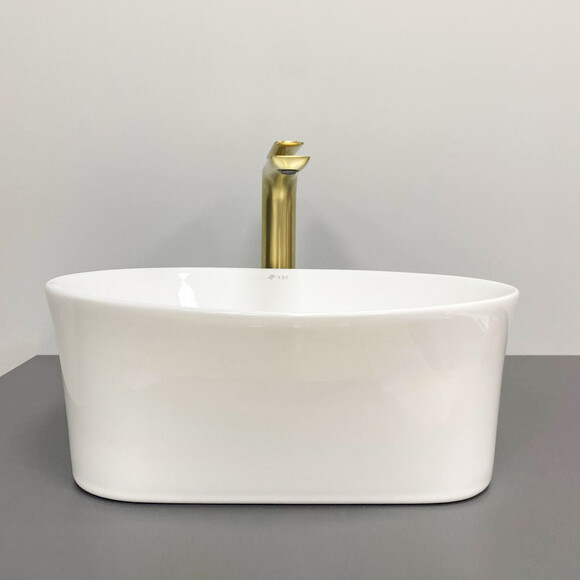 Умывальник VBI Panni White Glossy VBI-016500 (40 см, белый глянцевый, чаша), фото 3